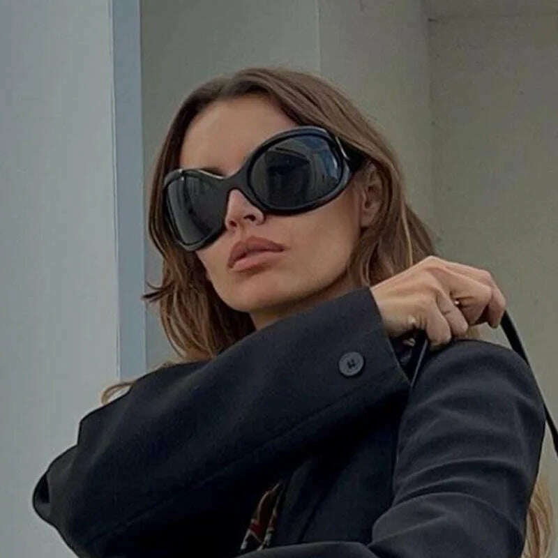 KIMLUD, Brand Model Oversized y2k Sunglasses Women Men Cyberpunk Sun Glasses For Female Men 2000s Retro Eyewear Unisex Occhiali Da Sole, KIMLUD Womens Clothes