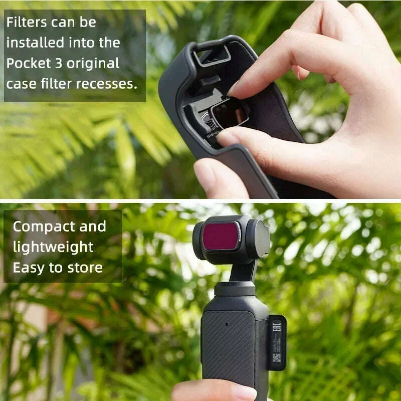 KIMLUD, BRDRC UV ND Lens Filter Kit for DJI OSMO Pocket 3 Handheld Gimbal Camera ND8 ND16 Filters Adjustable CPL Accessories, KIMLUD Womens Clothes