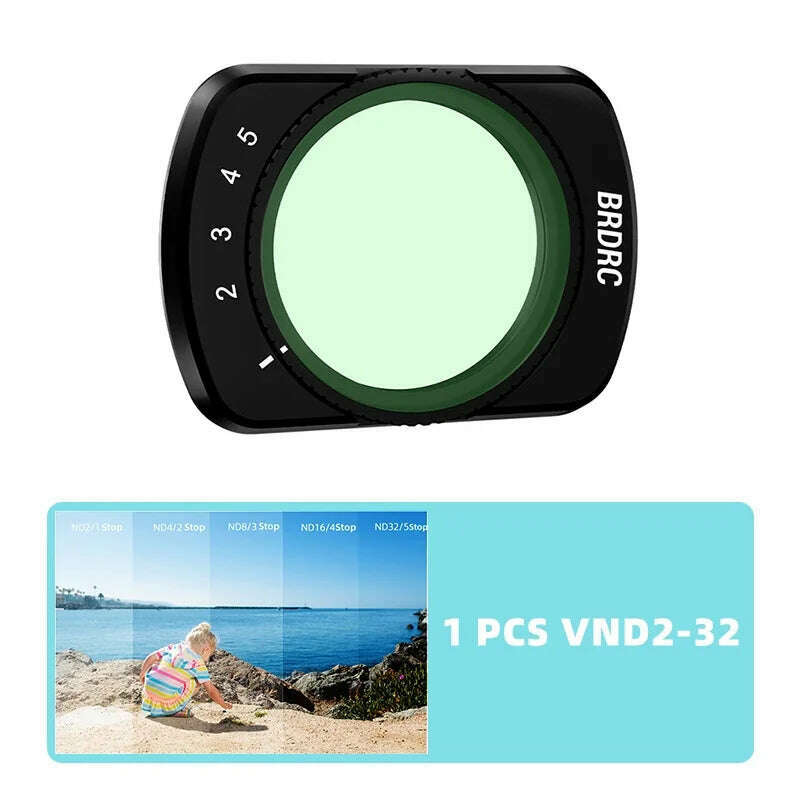KIMLUD, BRDRC UV ND Lens Filter Kit for DJI OSMO Pocket 3 Handheld Gimbal Camera ND8 ND16 Filters Adjustable CPL Accessories, VND2-32, KIMLUD APPAREL - Womens Clothes