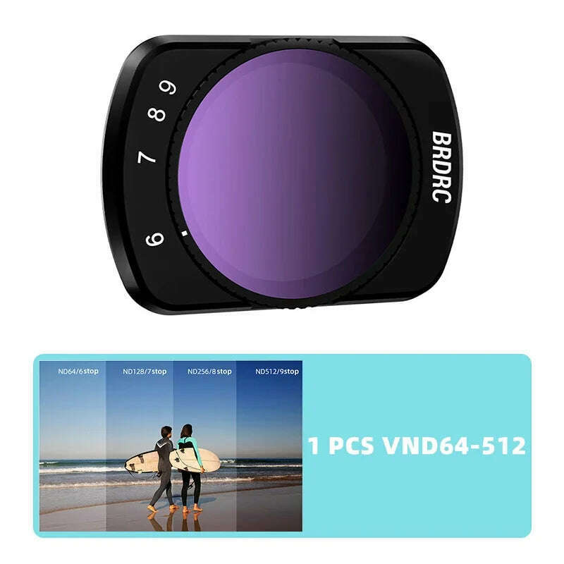 KIMLUD, BRDRC UV ND Lens Filter Kit for DJI OSMO Pocket 3 Handheld Gimbal Camera ND8 ND16 Filters Adjustable CPL Accessories, VND64-512, KIMLUD APPAREL - Womens Clothes