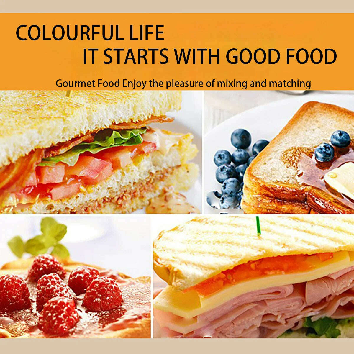 Bread Toaster for sandwiches Waffle maker electric kitchen Double Oven 220V mini Toaster hot air convection for headed bread - KIMLUD