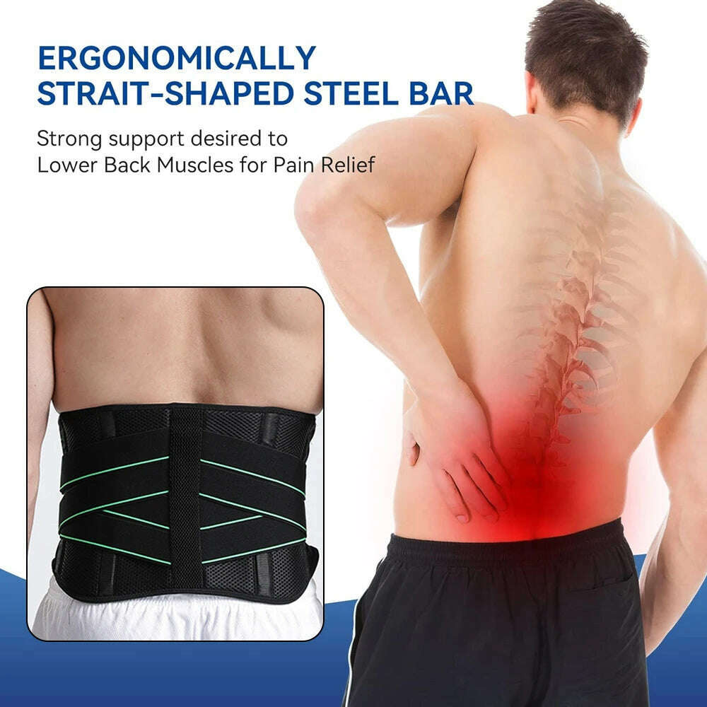 KIMLUD, Breathable Lower Back Support Belt Pain Relief with 7 Stays for Heavy Lifting Herniated Disc, Sciatica, Scoliosis, Men and Women, KIMLUD Womens Clothes
