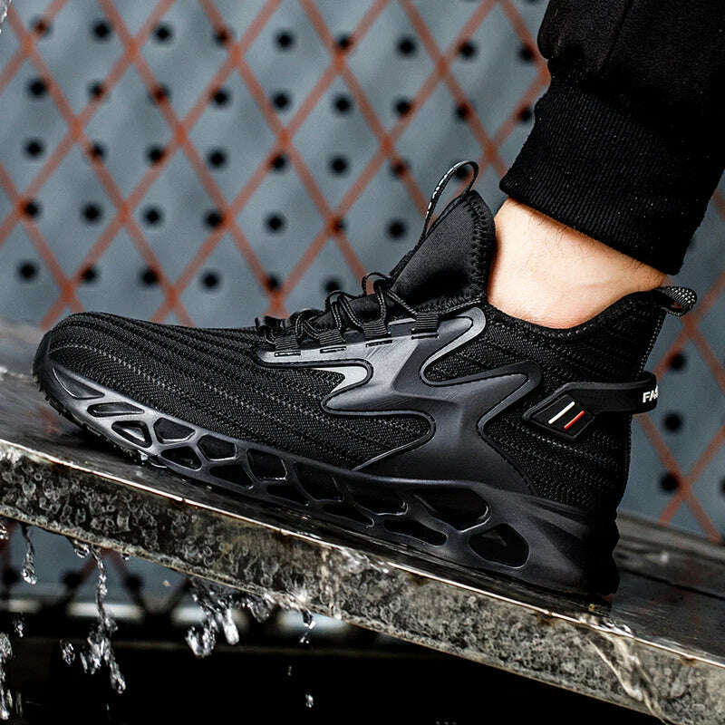 Breathable Men Work Safety Shoes Anti-smashing Steel Toe Cap Working Boots Construction Indestructible Work Sneakers Men Shoes - KIMLUD