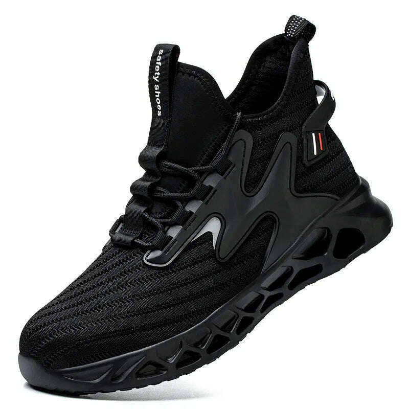 Breathable Men Work Safety Shoes Anti-smashing Steel Toe Cap Working Boots Construction Indestructible Work Sneakers Men Shoes - KIMLUD