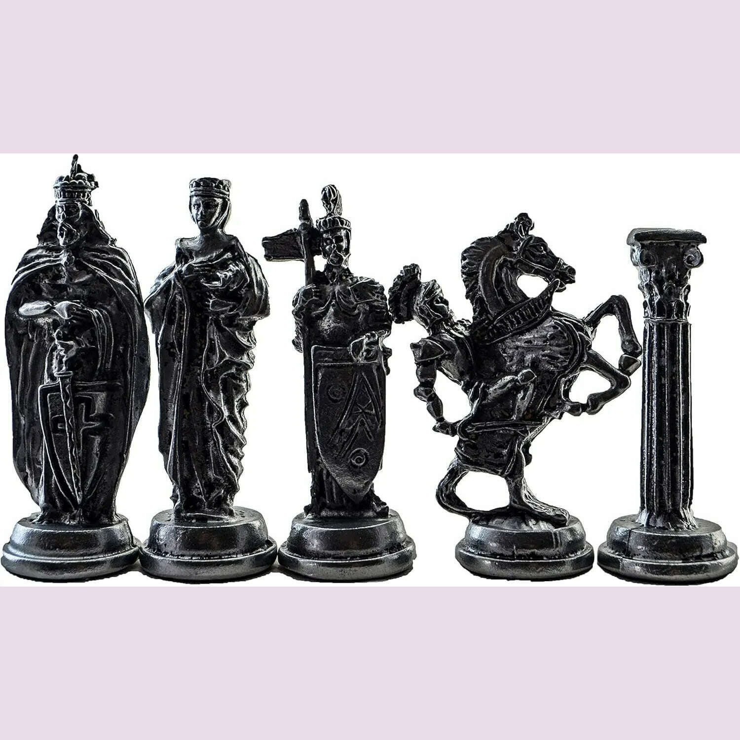 KIMLUD, British Army Antique Copper Metal Chess Set for Adults,Handmade Pieces and Natural Solid Wooden Chess Board with Storag, KIMLUD Womens Clothes