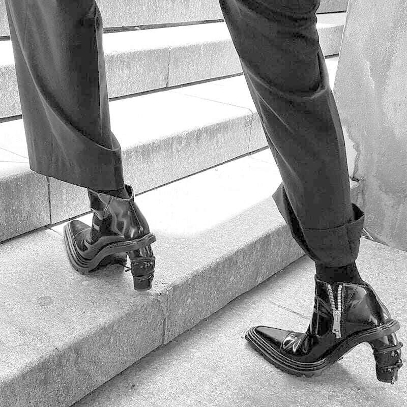 KIMLUD, British Style Ankle Boots Women's New European American Pointed Thick Heels Retro Side Zip Motorcycle Short Boots Women, KIMLUD Womens ClothesKIMLUD, British Style Ankle Boots Women's New European American Pointed Thick Heels Retro Side Zip Motorcycle Short Boots Women, 35, KIMLUD APPAREL - Womens Clothes