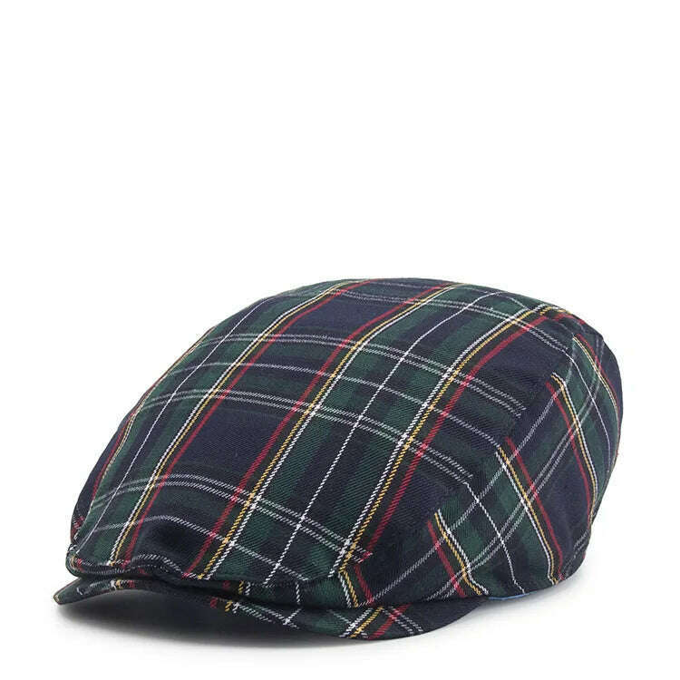 KIMLUD, BUTTERMERE Womens Plaid Flat Caps Male Casual Cotton Vintage Berets Hats Summer Spring Classic Checkered Stylish Gatsby Cap, blue / 56-58cm, KIMLUD Womens Clothes
