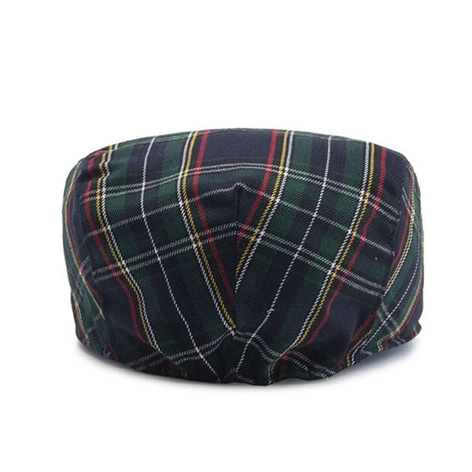 KIMLUD, BUTTERMERE Womens Plaid Flat Caps Male Casual Cotton Vintage Berets Hats Summer Spring Classic Checkered Stylish Gatsby Cap, KIMLUD Womens Clothes