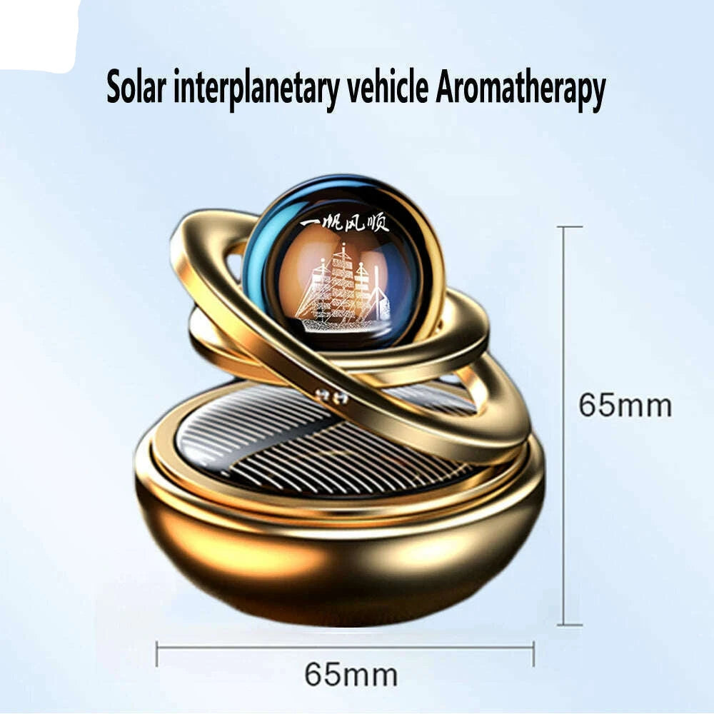 Car Air Freshener Solar Rotating Aromatreatment Decoration Car Interior Accessories Women Men Original Flavored Perfume Diffuser - KIMLUD