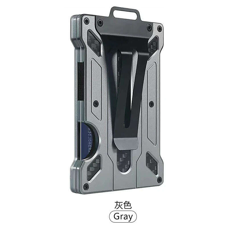 Carbon fiber card clip/badge clip/durable portable money clip/credit card clip with metal clip/suitable for outdoor office polic - KIMLUD