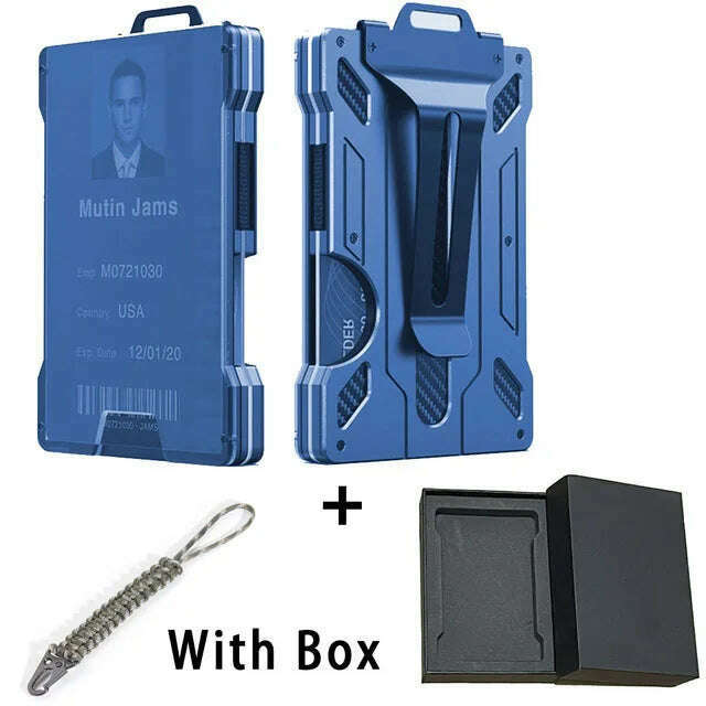 KIMLUD, Carbon Fiber EDC Wallets Transparent Credentials Holder Magsafe Men Wallet Aluminium Metal Male Purse Mini Smart Magic Wallet, 3pcs 3, KIMLUD APPAREL - Womens Clothes