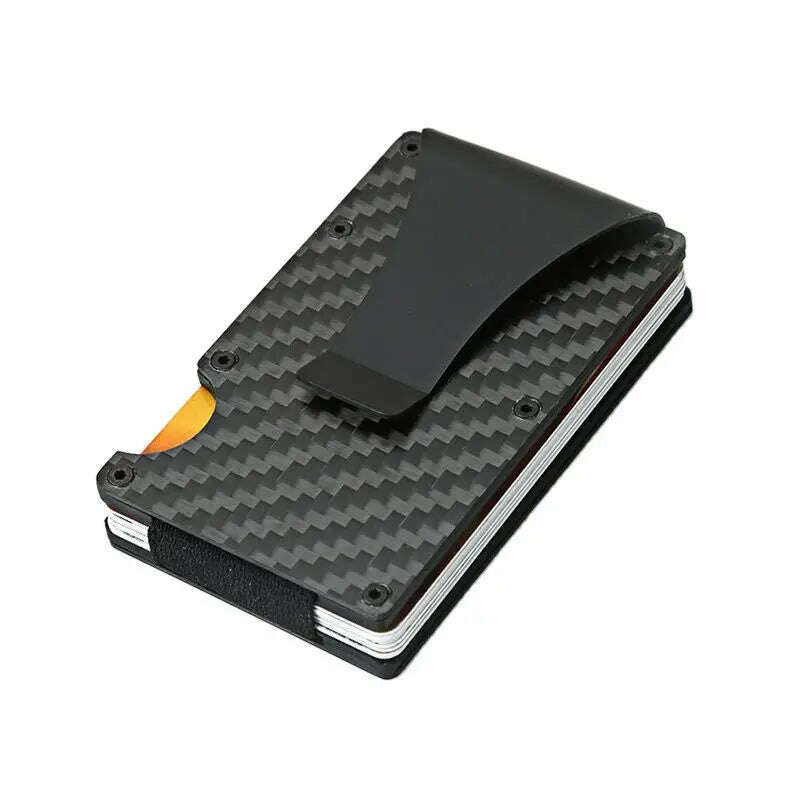 KIMLUD, Carbon Fiber Rfid Credit Card Holder Men Women Wallets Money Bags Slim Thin Mnimalist Wallet Red Purses Magic Mini Smart Wallet, KIMLUD Womens Clothes