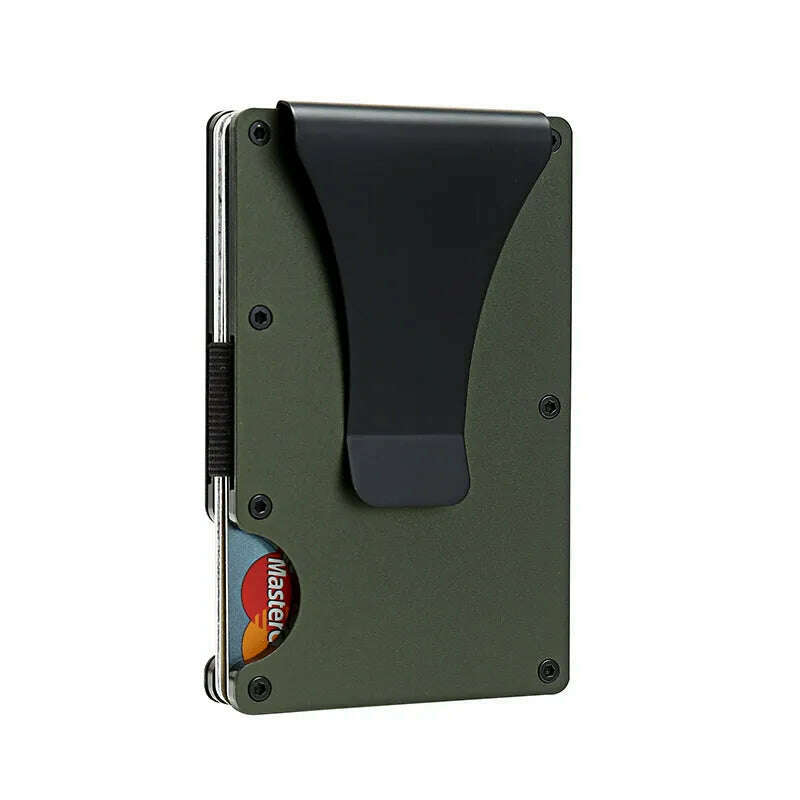 KIMLUD, Carbon Fiber Rfid Credit Card Holder Men Women Wallets Money Bags Slim Thin Mnimalist Wallet Red Purses Magic Mini Smart Wallet, Green, KIMLUD Womens Clothes