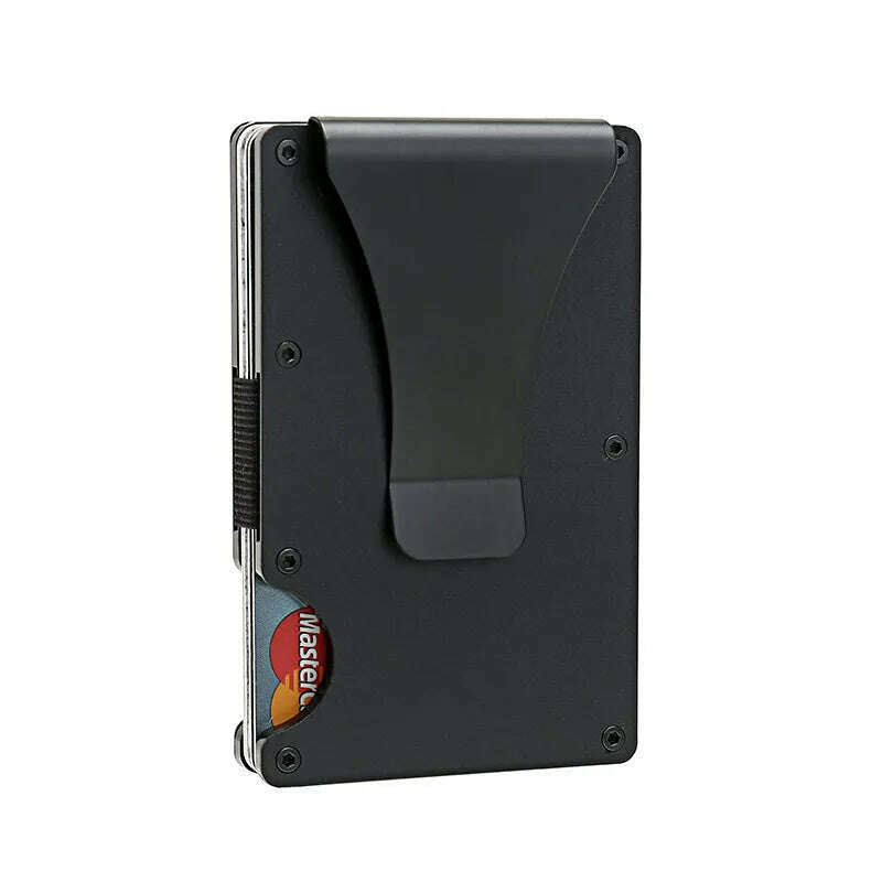 KIMLUD, Carbon Fiber Rfid Credit Card Holder Men Women Wallets Money Bags Slim Thin Mnimalist Wallet Red Purses Magic Mini Smart Wallet, Black, KIMLUD Womens Clothes