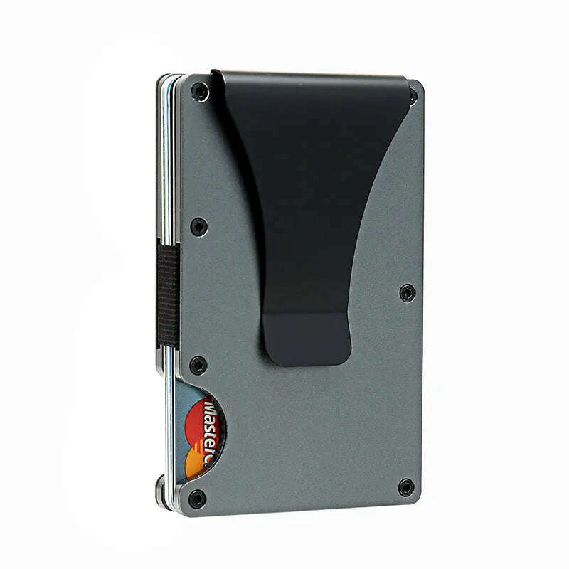 KIMLUD, Carbon Fiber Rfid Credit Card Holder Men Women Wallets Money Bags Slim Thin Mnimalist Wallet Red Purses Magic Mini Smart Wallet, Gray, KIMLUD Womens Clothes