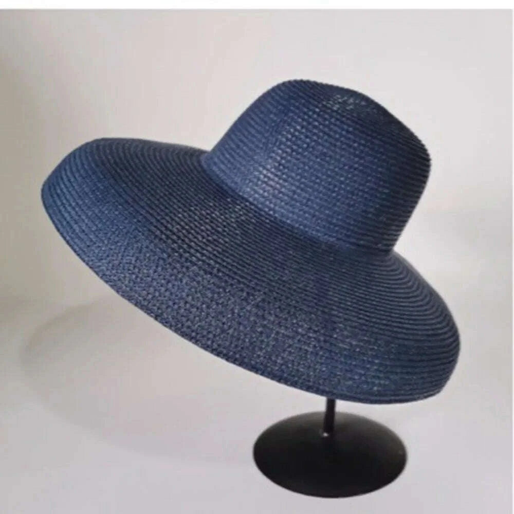 Casual Boho Straw Hat Wide Brim Visor Weave Hat Korean Style Breathable UV Protection Cap Girls