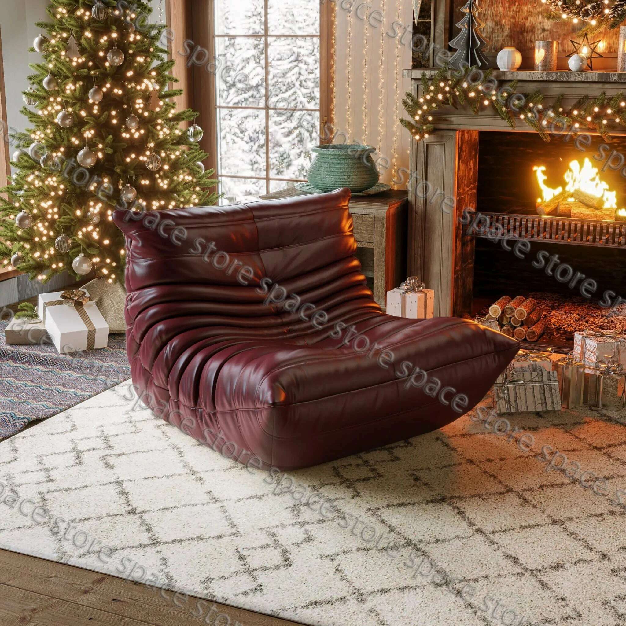 Caterpillar Sofa Living Room Single Bedroom Cloth Art Black Leather Lazy Man Sofa Bedroom Living Room Chair Sofa - KIMLUD