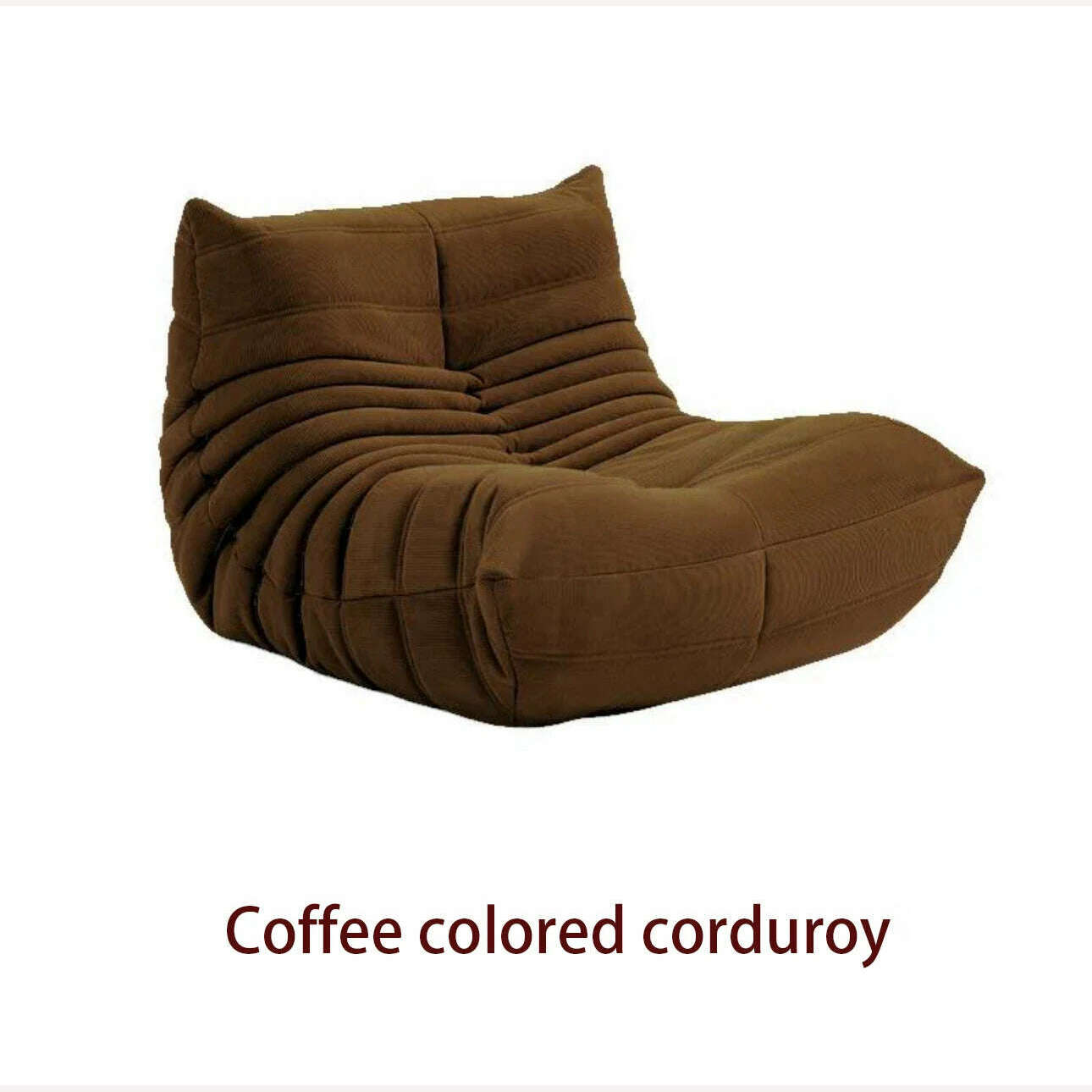 Caterpillar Sofa Living Room Single Bedroom Cloth Art Black Leather Lazy Man Sofa Bedroom Living Room Chair Sofa - KIMLUD