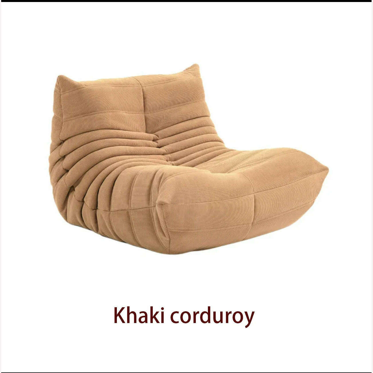 Caterpillar Sofa Living Room Single Bedroom Cloth Art Black Leather Lazy Man Sofa Bedroom Living Room Chair Sofa - KIMLUD