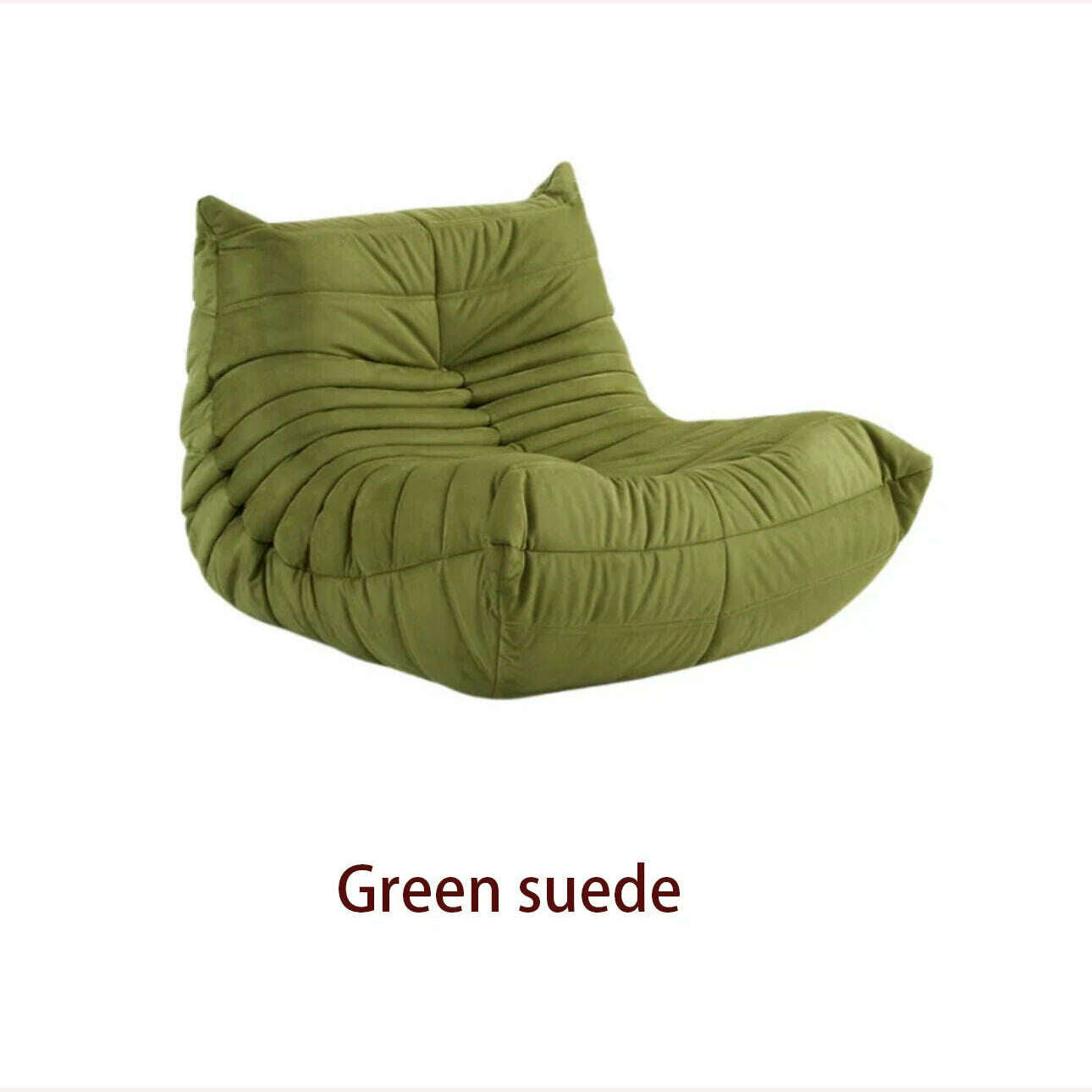 Caterpillar Sofa Living Room Single Bedroom Cloth Art Black Leather Lazy Man Sofa Bedroom Living Room Chair Sofa - KIMLUD