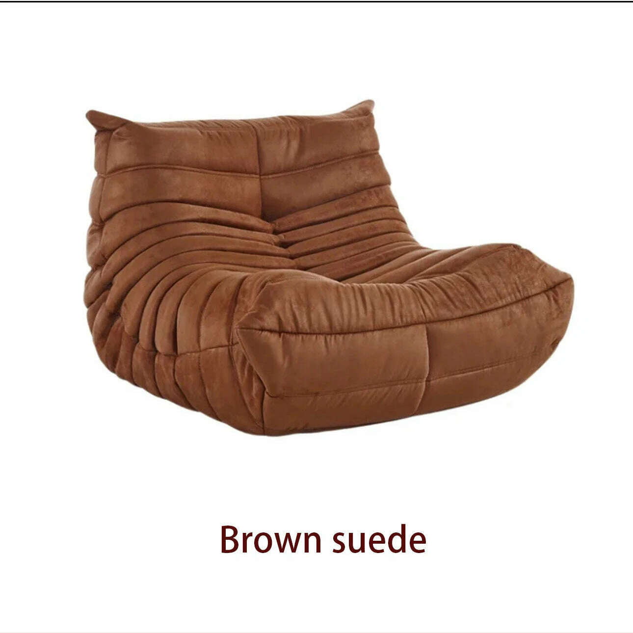 Caterpillar Sofa Living Room Single Bedroom Cloth Art Black Leather Lazy Man Sofa Bedroom Living Room Chair Sofa - KIMLUD