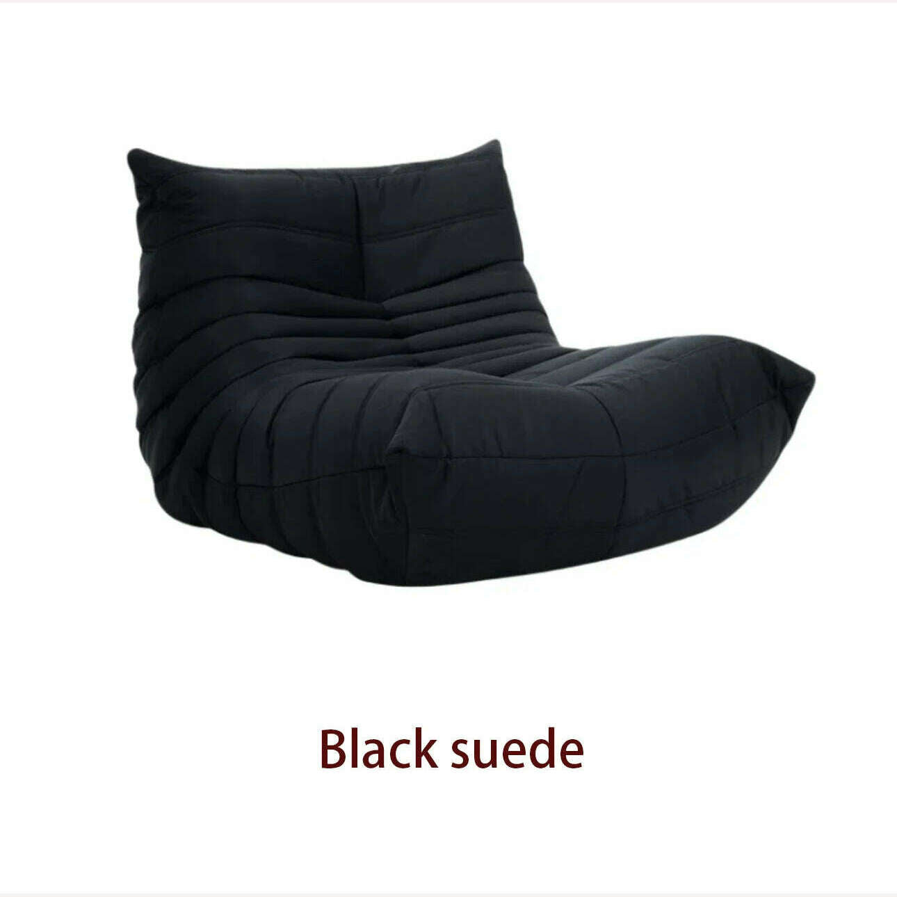Caterpillar Sofa Living Room Single Bedroom Cloth Art Black Leather Lazy Man Sofa Bedroom Living Room Chair Sofa - KIMLUD