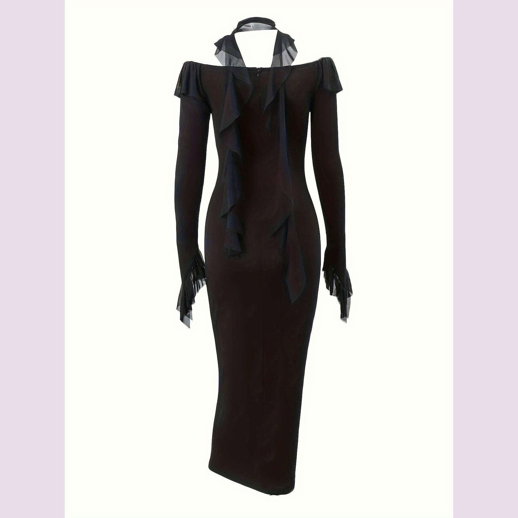 off-shoulder-ruffle-trim-dress-lace-decor-long-sleeve-bodycon-dress-womens-clothingkimlud-womens-fashion-34625895