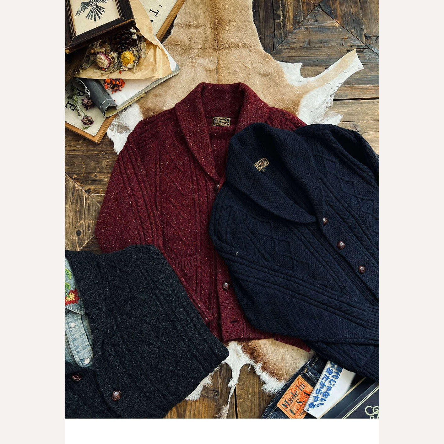 KIMLUD, CDS570 Cidu Super Top Quality Heavy Thick 550GSM Jumper Big Flexible 100% Merino Wool & Italy Leather Warm Pullover, KIMLUD Womens Clothes