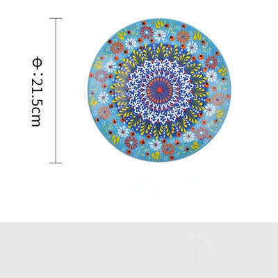 KIMLUD, Ceramics Dinner Plate Steak Plate Fresh Fruit Salad Container Snacks Dish Wedding Gift 8.5 Inches Kitchen Utensils Plates, Style 1, KIMLUD Womens Clothes