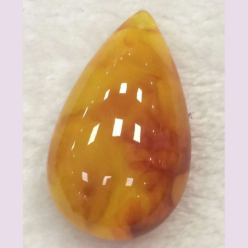 KIMLUD, Certificate Natural Mexican Amber Beeswax Water Drop Pendant 35*60*25mm, KIMLUD Womens Clothes