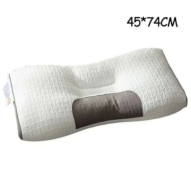 KIMLUD, Cervical Orthopedic Neck Pillow Help Sleep And Protect The Pillow Neck Household Soybean Fiber SPA Massage Pillow For Sleeping, Black / 48x74cm, KIMLUD Womens Clothes