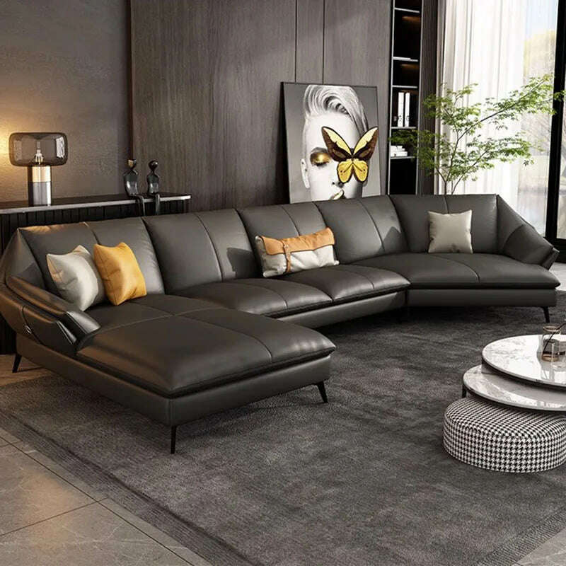 KIMLUD, Chaise Lounge Floor Living Room Sofas Leather Minimalist Recliner Living Room Sofas Office L Shape Muebles Home Furniture, KIMLUD Womens Clothes