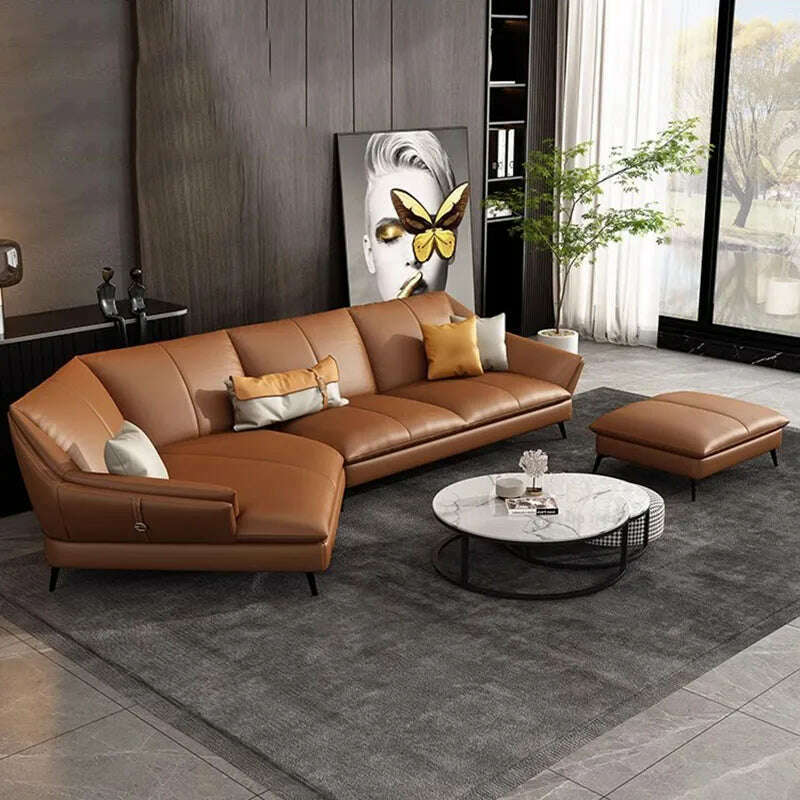 KIMLUD, Chaise Lounge Floor Living Room Sofas Leather Minimalist Recliner Living Room Sofas Office L Shape Muebles Home Furniture, KIMLUD Womens Clothes