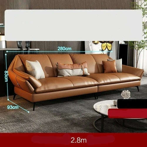 KIMLUD, Chaise Lounge Floor Living Room Sofas Leather Minimalist Recliner Living Room Sofas Office L Shape Muebles Home Furniture, 2.8m 1, KIMLUD APPAREL - Womens Clothes