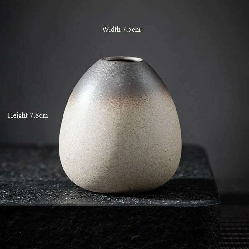 CHANSHOVA China Pottery Mini Small Flower Vases Traditional Chinese Retro Style Ceramic Vase Lliving Room Home Decoration T032 - KIMLUD
