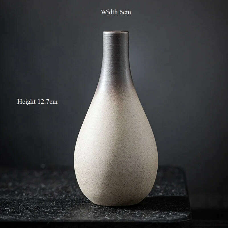 CHANSHOVA China Pottery Mini Small Flower Vases Traditional Chinese Retro Style Ceramic Vase Lliving Room Home Decoration T032 - KIMLUD