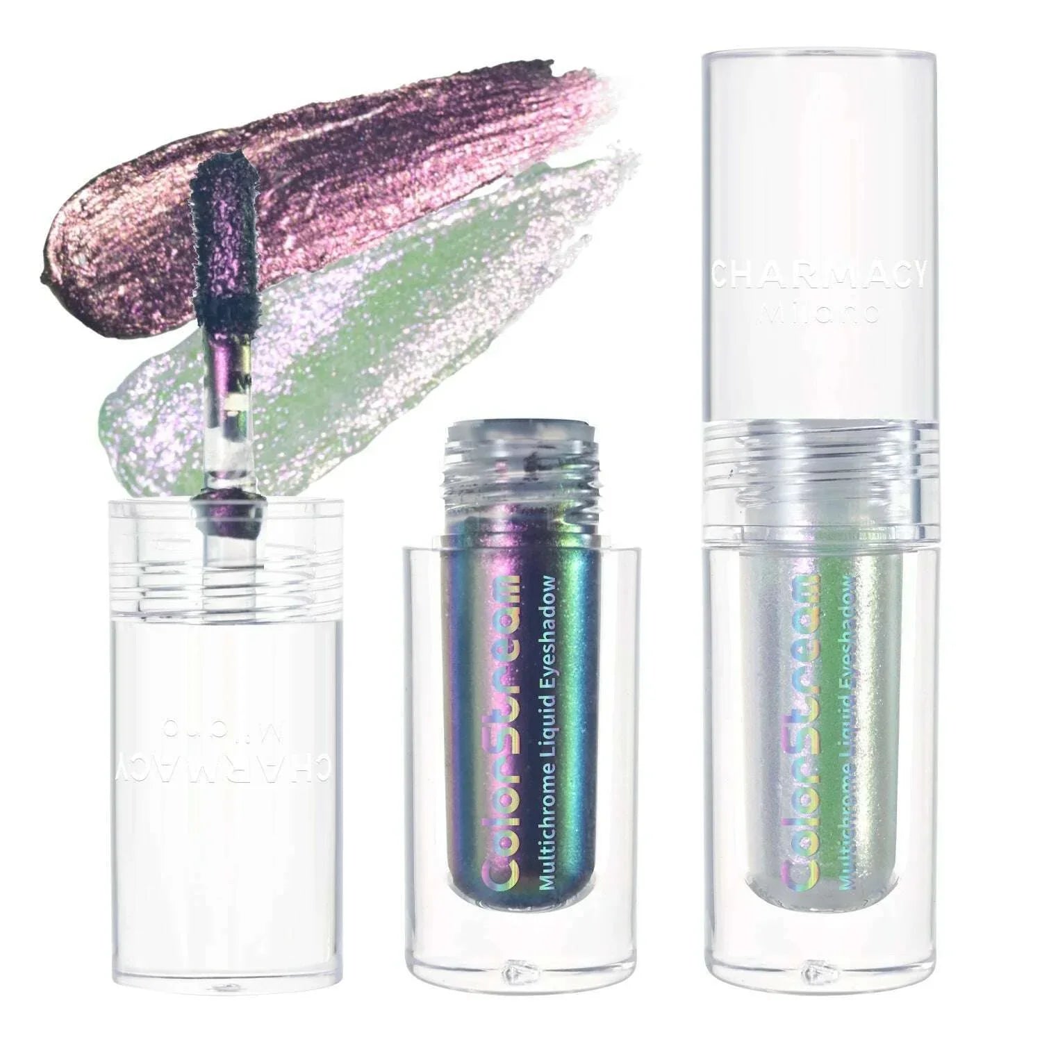 KIMLUD, CHARMACY 2pcs/set Multichrome Eyeshadow Liquid 1.5ml Waterproof Longstay Glitter Eye Shadow High Gloss Christmas Holiday Makeup, KIMLUD Womens Clothes