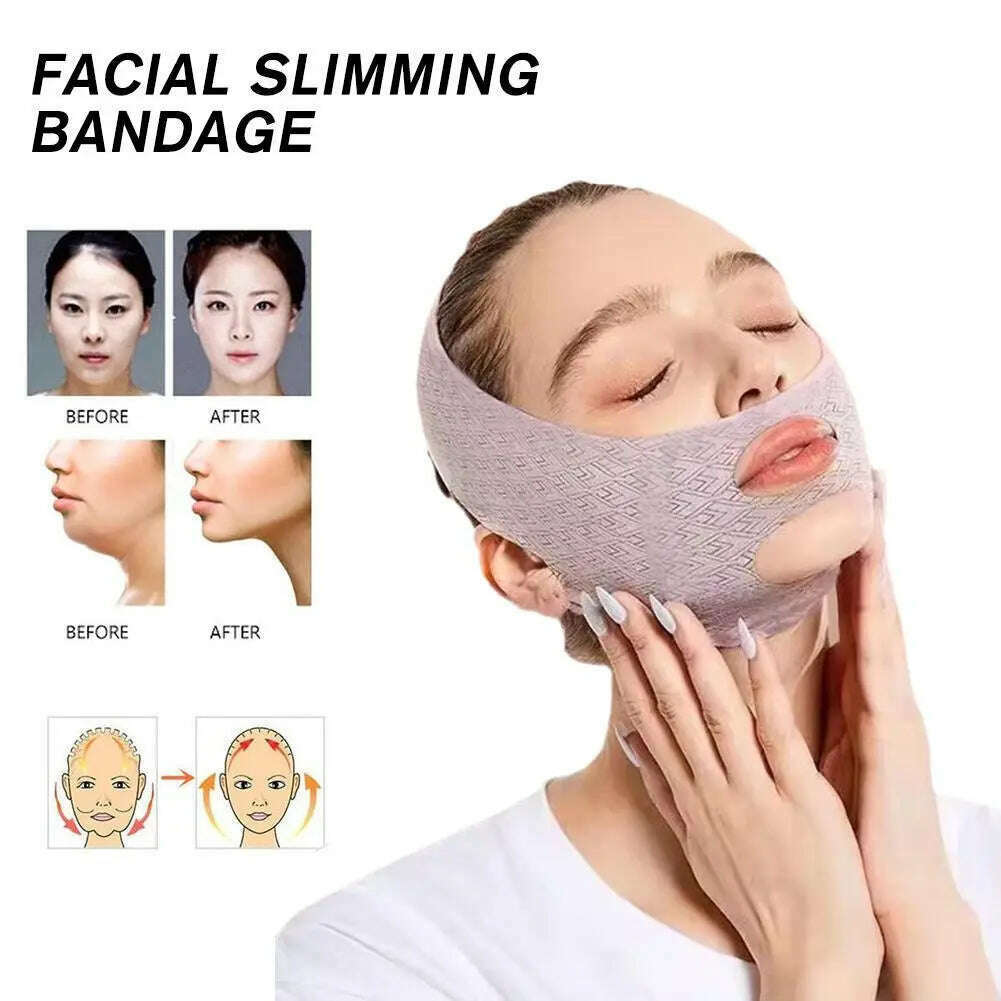 KIMLUD, Chin Cheek Slimming Bandage V Shaper V Line Lifting Mask Face Lifting Anti Wrinkle Strap Band Sleeping Mask Beauty Health, KIMLUD Womens Clothes