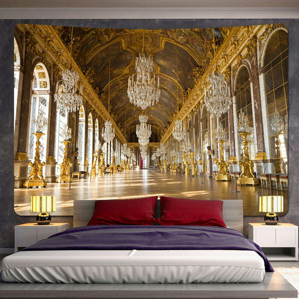 KIMLUD, Christian Church mural tapestry home decoration Bohemian decorative background wall cloth Angel tapestry bed sheet sofa blanket, KIMLUD Womens Clothes