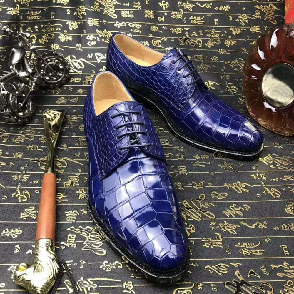 KIMLUD, Chue New Men Formal Shoes Crocodile Leather Shoes Crocodile Leahter Men Shoes Casual Shoes Business Wedding Shoes, KIMLUD Womens Clothes