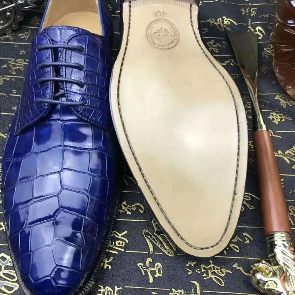 KIMLUD, Chue New Men Formal Shoes Crocodile Leather Shoes Crocodile Leahter Men Shoes Casual Shoes Business Wedding Shoes, KIMLUD Womens Clothes