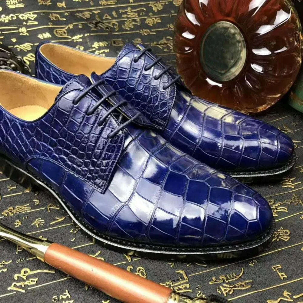 KIMLUD, Chue New Men Formal Shoes Crocodile Leather Shoes Crocodile Leahter Men Shoes Casual Shoes Business Wedding Shoes, KIMLUD Womens Clothes