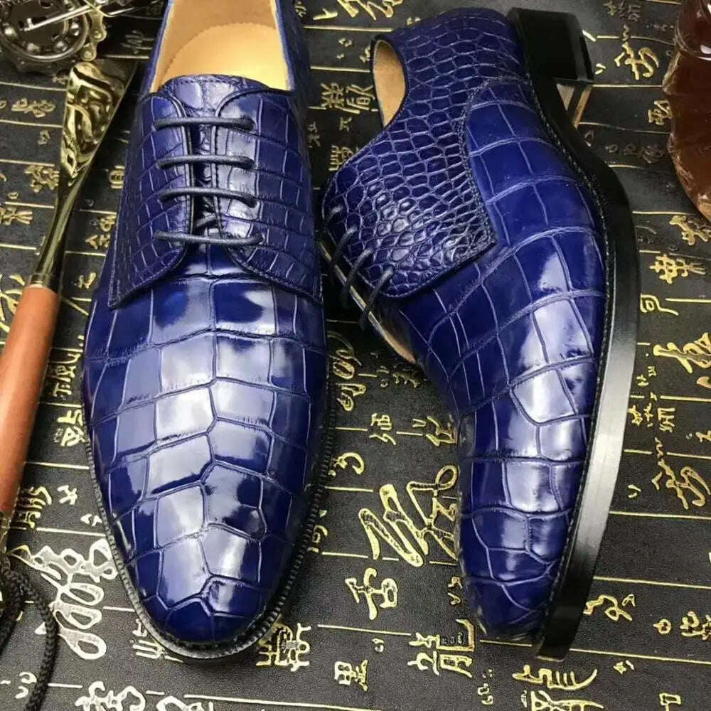 KIMLUD, Chue New Men Formal Shoes Crocodile Leather Shoes Crocodile Leahter Men Shoes Casual Shoes Business Wedding Shoes, KIMLUD Womens Clothes