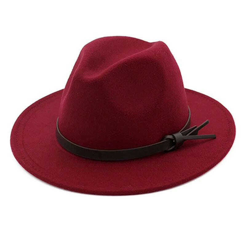 KIMLUD, Church winter Hats For Women Bucket caps Soft Vintage Wide Brim Wool Felt Bowler Fedora Hat Floppy Cloche Women's Large Cap, 1 / XXL, KIMLUD APPAREL - Womens Clothes