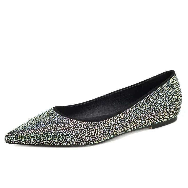 KIMLUD, Classic Sexy Pointed-toe Flat Women Pumps Spring Autumn Brand Design Dress Office Shoes Large Size Slip On Women Shoes, black / 35, KIMLUD APPAREL - Womens Clothes