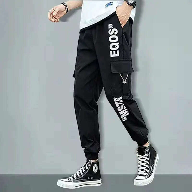 KIMLUD, Classic Streetwear Casual Men Ribbons Harem Jogging Pants Male Slim Fit Spring Cargo Pants Multi-Pockets Women Trousers Jo, KIMLUD Womens ClothesKIMLUD, Classic Streetwear Casual Men Ribbons Harem Jogging Pants Male Slim Fit Spring Cargo Pants Multi-Pockets Women Trousers Jo, S / K9, KIMLUD APPAREL - Womens Clothes