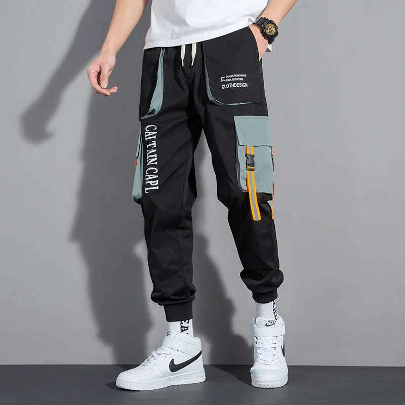 KIMLUD, Classic Streetwear Casual Men Ribbons Harem Jogging Pants Male Slim Fit Spring Cargo Pants Multi-Pockets Women Trousers Jo, KIMLUD Womens ClothesKIMLUD, Classic Streetwear Casual Men Ribbons Harem Jogging Pants Male Slim Fit Spring Cargo Pants Multi-Pockets Women Trousers Jo, S / K19, KIMLUD APPAREL - Womens Clothes