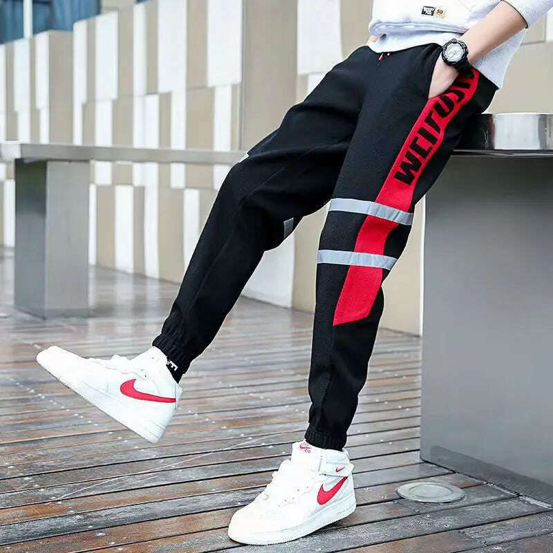 KIMLUD, Classic Streetwear Casual Men Ribbons Harem Jogging Pants Male Slim Fit Spring Cargo Pants Multi-Pockets Women Trousers Jo, KIMLUD Womens Clothes