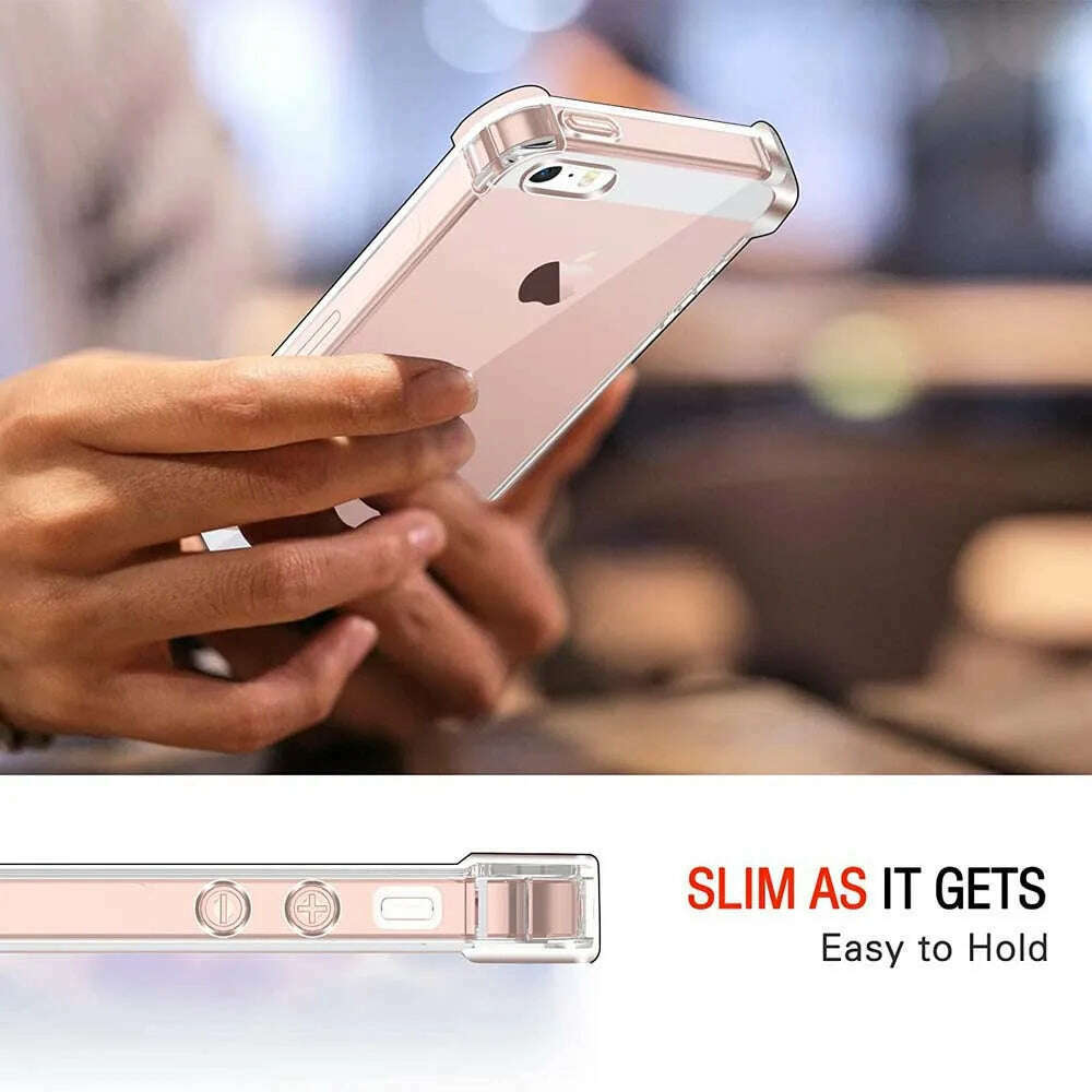 KIMLUD, Clear Case For iPhone 5 5s SE 2016 SE 2022 Thick Shockproof Soft Silicone Phone Cover for iPhone 14 Pro 13 12 11 X XS Max 6 7 8, KIMLUD Womens Clothes