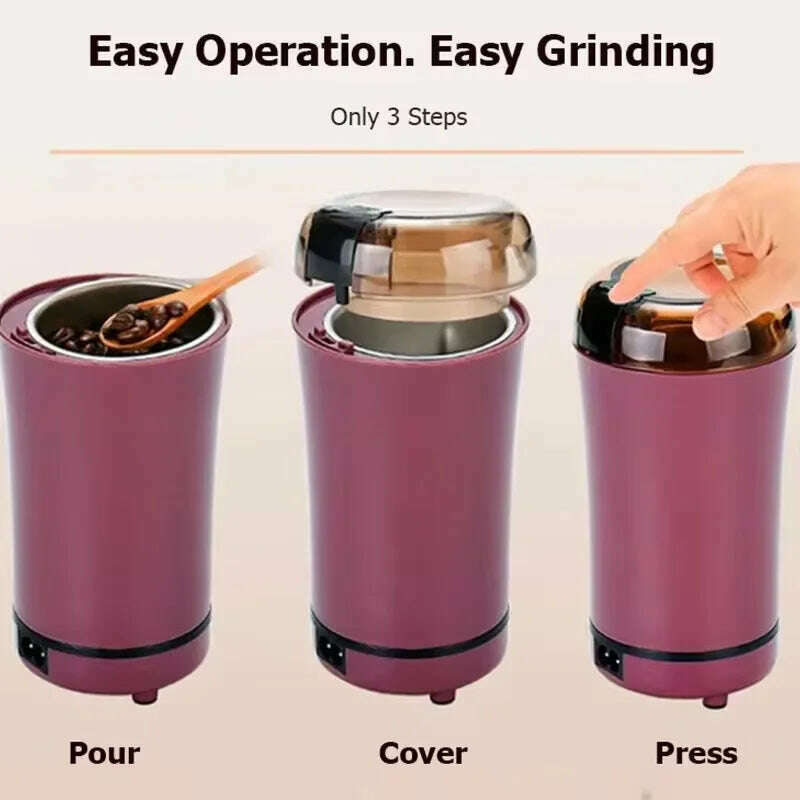 KIMLUD, Coffee Grinder Stainless Steel Nuts Beans Grains Mill Herbs Electric Grinding Machine Multifunctional Coffee Bean Grinding NEW, KIMLUD Womens Clothes